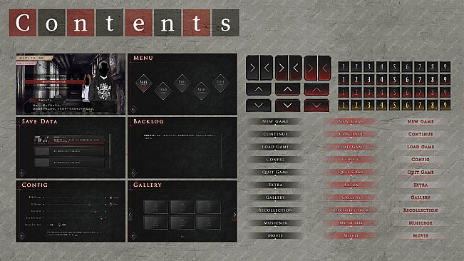 Tyrano Builder - Visual Novel GUI Pack #2 Color-Red [kopanda UI]