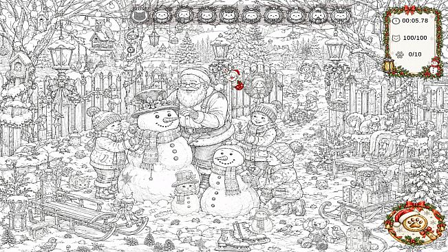 Christmas Mystery: 100 Hidden Cats