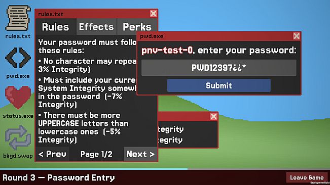 Password Not Valid