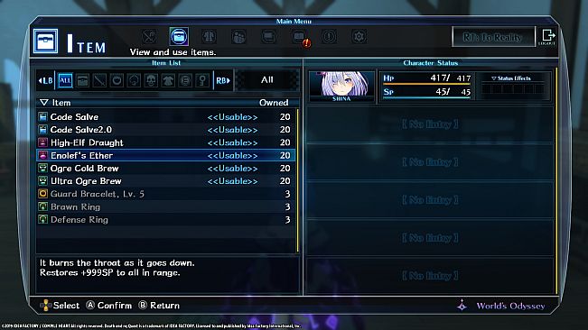 Death end re;Quest Extra Boss & Items