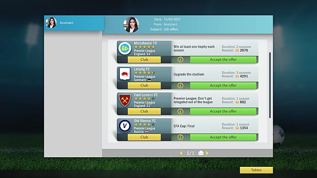 Football, Tactics & Glory: Manager's Journey