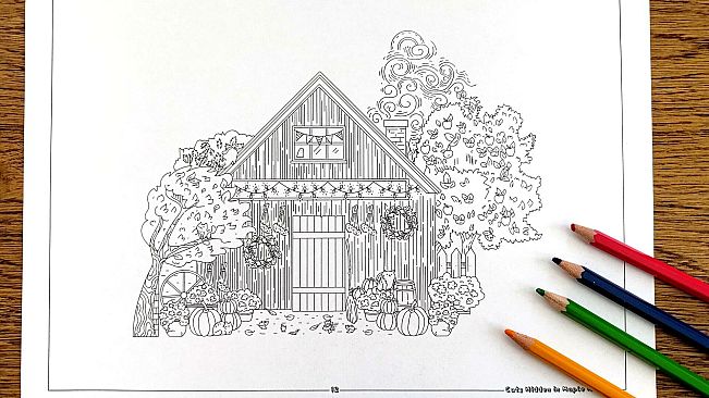 Cats Hidden in Maple Hollow - Coloring Book