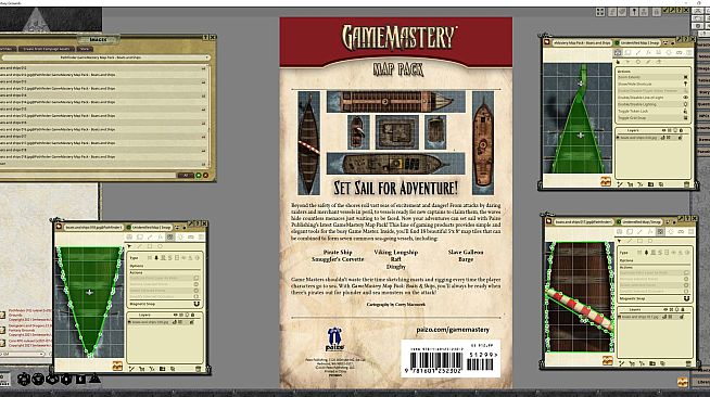 Fantasy Grounds - Pathfinder RPG - GameMastery Map Pack Boats and Ships