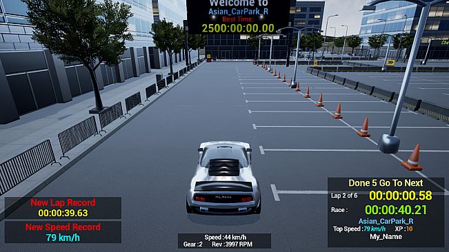 1980s & 90s Style - Retro Track Car Racer