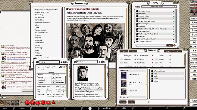 Fantasy Grounds - Pulp Cthulhu (CoC7E)
