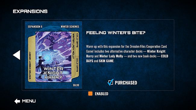 Dresden Files Cooperative Card Game - Winter Schemes