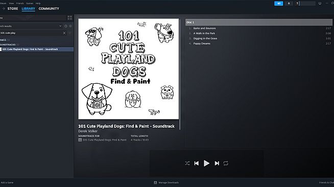 101 Cute Playland Dogs: Find & Paint - Soundtrack