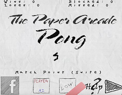 The Paper Arcade: Pong