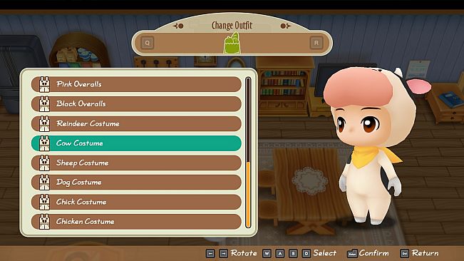 STORY OF SEASONS: Friends of Mineral Town - Cow Costume
