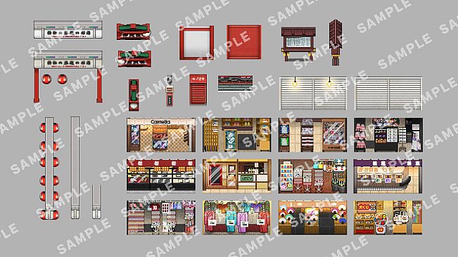 RPG Maker MZ - SERIALGAMES Japan travel spots Asakusa set