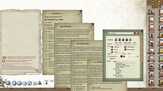 Fantasy Grounds - Daring Tales of Adventure 04: The Talons of LoPeng (Savage Worlds)