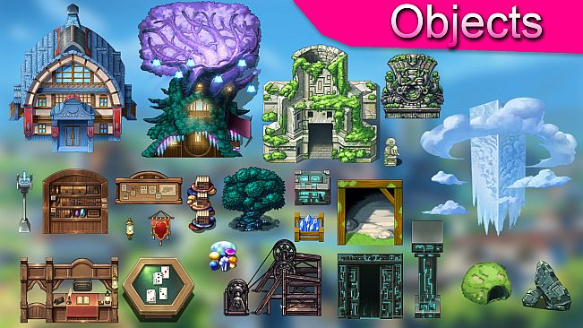ISEKAI CREATORS 2D Top-down Maptiles and Map Objects Pack