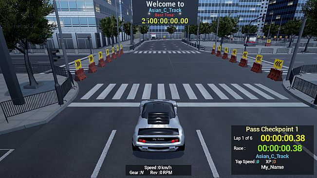 1980s & 90s Style - Retro Track Car Racer