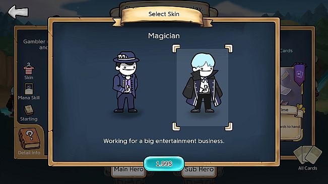 3 Minute Heroes - Magician (Gambler Skin)