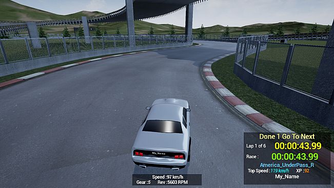 1980s & 90s Style - Retro Track Car Racer