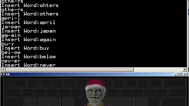 Touch Typing Home Row Speed Grinder - iReact Gnomey Christmas Onscreen Keyboard