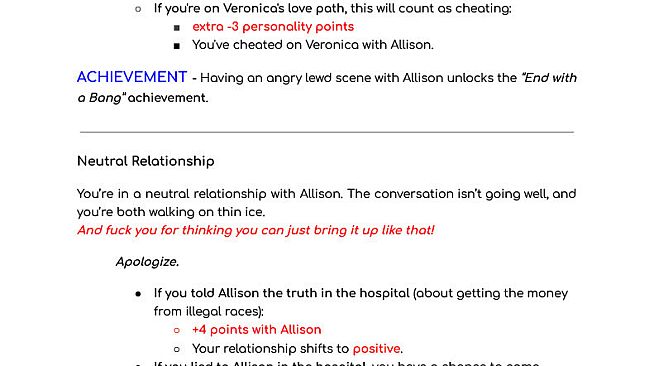 Race of Life Act 1 - Official Walkthrough