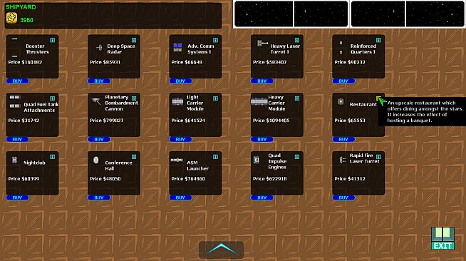 Avalon: The Journey Begins - Ship Upgrades