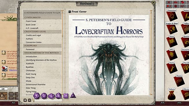 Fantasy Grounds - S.Petersen's Field Guide to Lovecraftian Horrors (CoC7E)