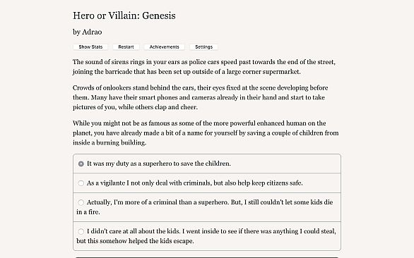 Hero or Villain: Genesis