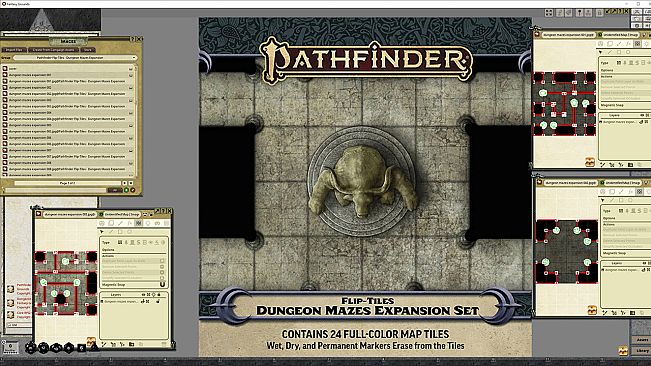 Fantasy Grounds - Pathfinder RPG - Flip-Tiles - Dungeon Mazes Expansion