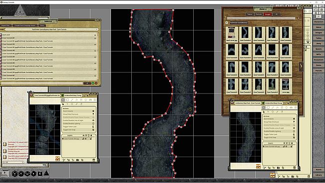 Fantasy Grounds - Pathfinder RPG - GameMastery Map Pack: Cave Tunnels