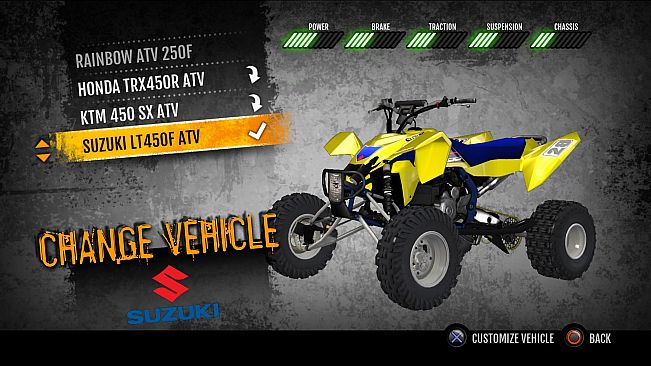 MX vs. ATV Supercross Encore - Suzuki LT450R ATV