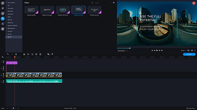 Movavi Video Editor 2023 - Cinematic Set