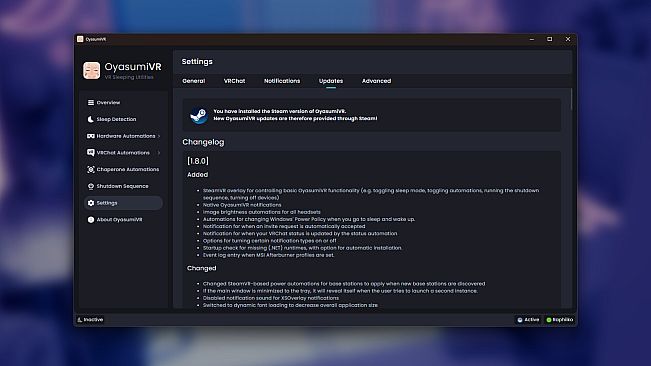 OyasumiVR - VR Sleeping Utilities