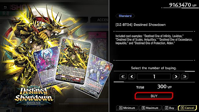 Cardfight!! Vanguard DD 2:Card Unlock Vol.1 【DZ-BT04】 "Destined Showdown"