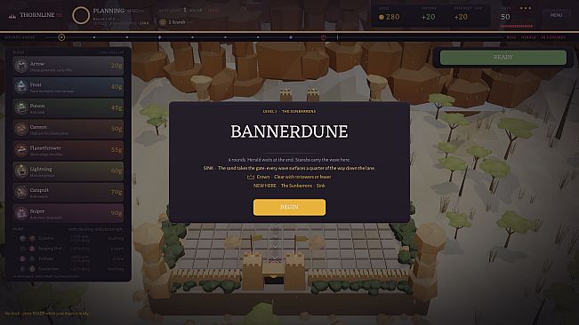 Thornline TD - Maze Tower Defense