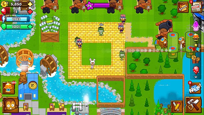 Bloons Monkey City - Gold Path