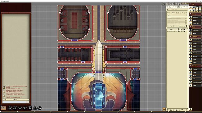 Fantasy Grounds - Starfinder RPG - Starfinder Flip-Mat - Star Knight Starships