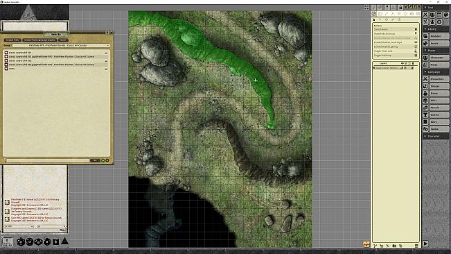 Fantasy Grounds - Pathfinder RPG - Pathfinder Flip-Mat - Classic Hill Country