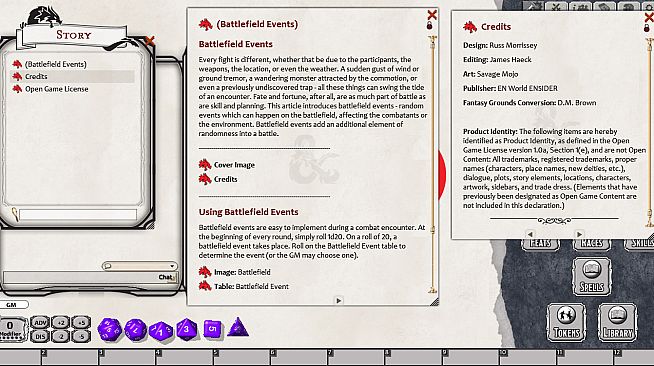 Fantasy Grounds - Battlefield Events (5E)