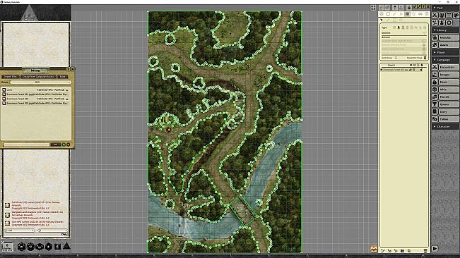Fantasy Grounds - Pathfinder RPG - Pathfinder Flip-Mat: Enormous Forest