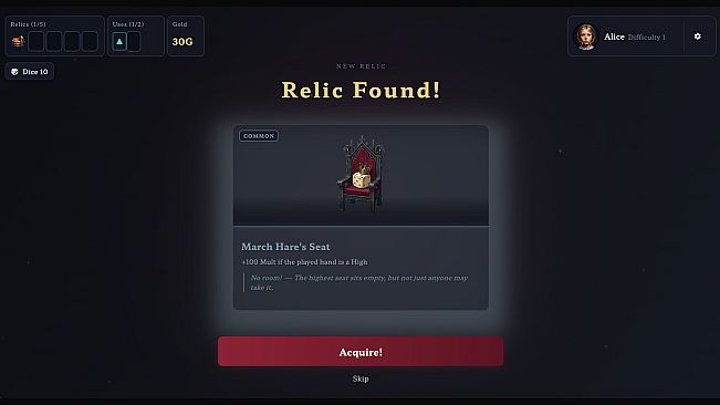 Dice in Wonderland