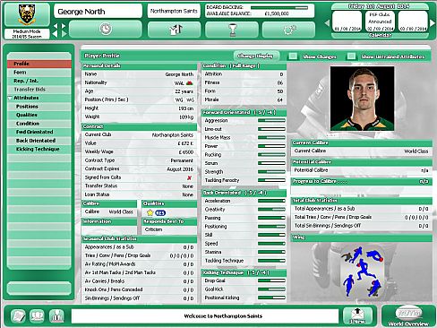 Rugby Union Team Manager 2015