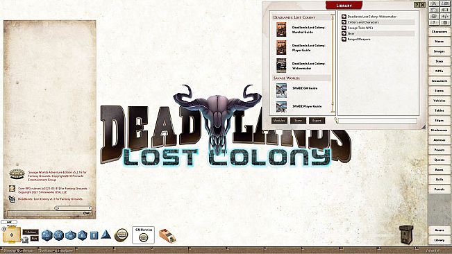 Fantasy Grounds - Deadlands Lost Colony: Widowmaker