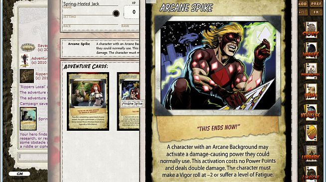 Fantasy Grounds - Savage Worlds Adventure Deck