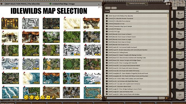 Fantasy Grounds - Meander's Map Pack: Idlewilds (Map Pack)