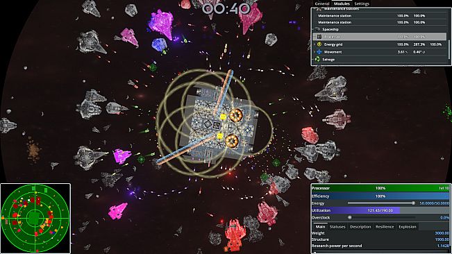 Lonely tiny spaceship