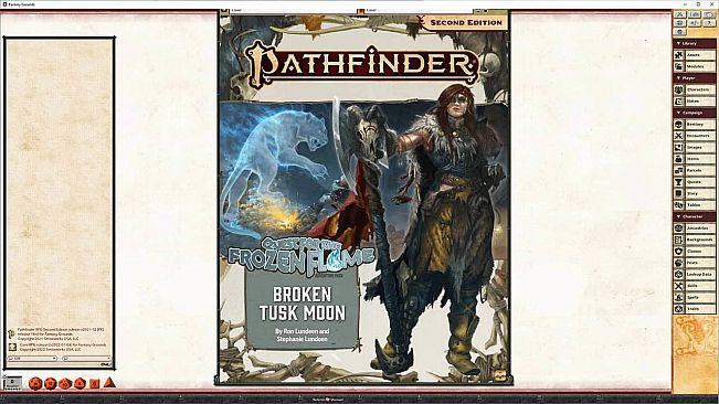 Fantasy Grounds - Pathfinder 2 RPG - Quest for the Frozen Flame AP 1: Broken Tusk Moon