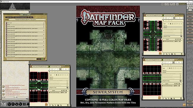 Fantasy Grounds - Pathfinder RPG - GameMastery Map Pack: Sewer System
