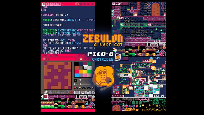 Zebulon : A Lost Cat - Pico 8 Cartridge