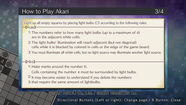 Puzzle by Nikoli W Akari