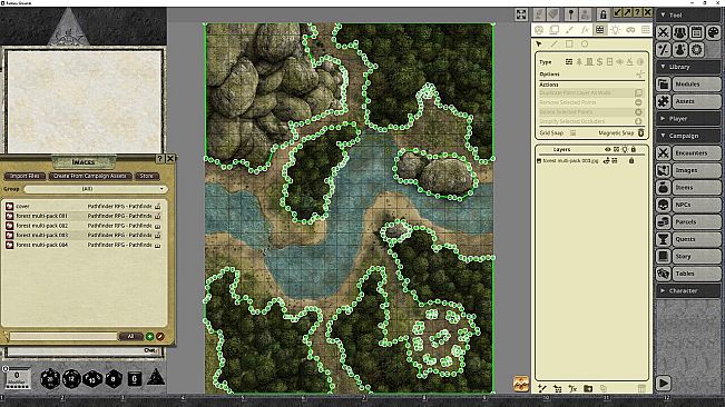 Fantasy Grounds - Pathfinder RPG - Pathfinder Flip-Mat - Forest Multi-Pack