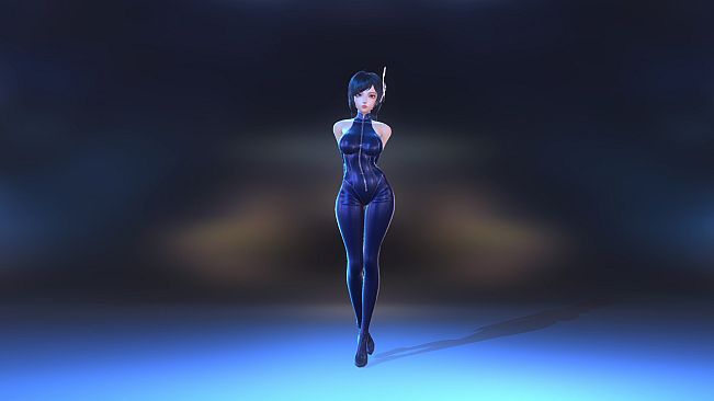 Angel Legion-DLC Tight Leather (Blue)