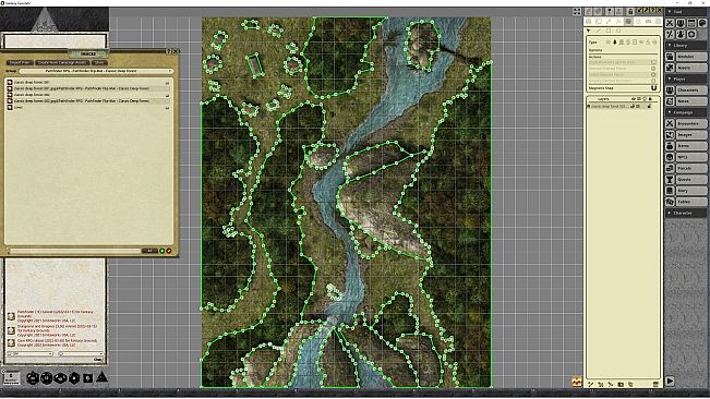 Fantasy Grounds - Pathfinder RPG - Pathfinder Flip-Mat - Classic Deep Forest