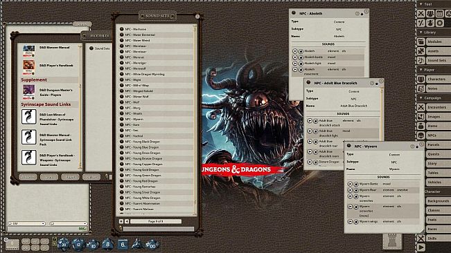 Fantasy Grounds - D&D Monster Manual - Syrinscape Sound Link Pack